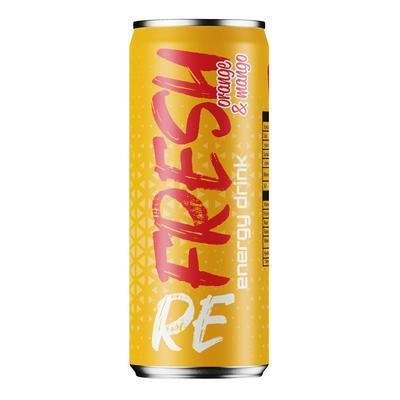 NÁPOJ ENERGETICKÝ ORANGE&MANGO 0.25l FRESH PLECH VRATNÝ OBAL