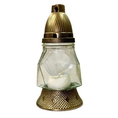 KAHANEC NÁHROBNÝ PYRAMIDA MALÁ SO SVIEČKOU 30g MIX FARIEB SKLO