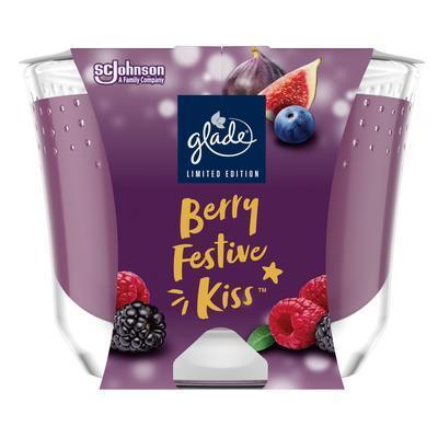 SVIEČKA VONNÁ GLADE MAXI CANDLE W24 BERRY FESTIVE KISS 204g