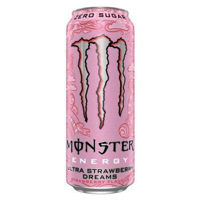 NÁPOJ ENERGETICKÝ MONSTER ENERGY ULTRA STRAWBERY DREAMS ZERO 0.5l PLECH VRATNÝ OBAL
