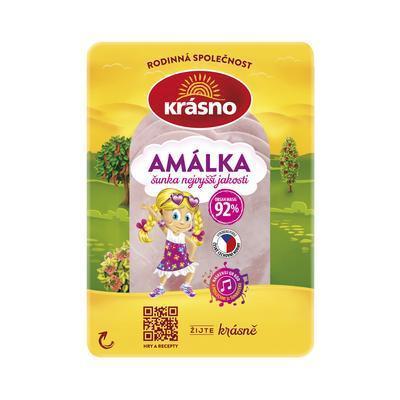 ŠUNKA AMÁLKA KRÁJANÁ 100g NAJVYŠŠEJ KVALITY 92% PODIEL MÄSA KRÁSNO
