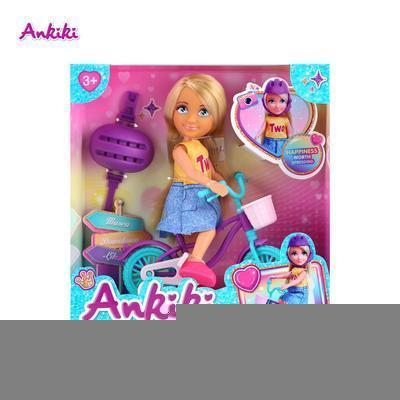 HRAČKA MINIBÁBIKA NA BYCIKLI12cm #606003