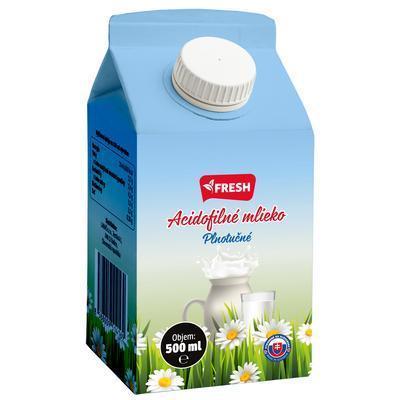 MLIEKO ACIDOFILNÉ PLNOTUČNÉ 500ml 3,6% FRESH