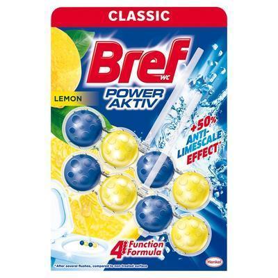 OSVIEŽOVAČ WC BREF POWER AKTIV LEMON 2x50g