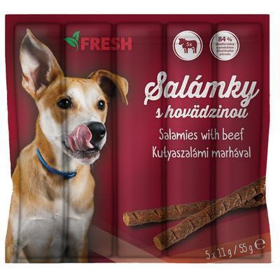 SALÁMKY PRE PSOV HOVÄDZIE 55g FRESH