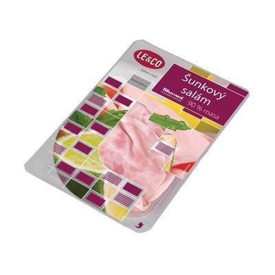SALÁMA ŠUNKOVÁ SHAVED 100g 90% PODIEL MÄSA LE & CO