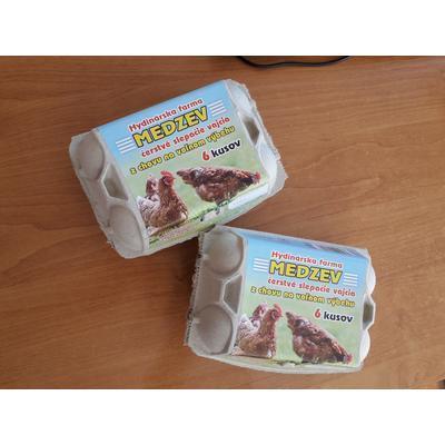 VAJCIA SLEPAČIE 6ks /VOĽNÝ CHOV/ FARMA MEDZEV