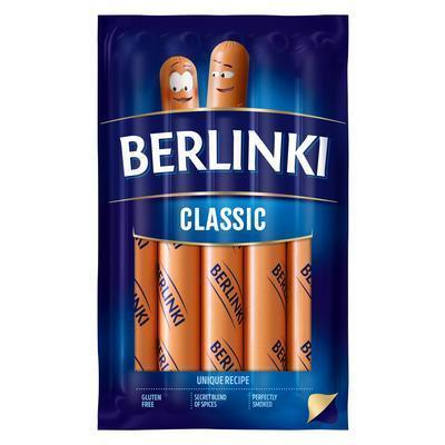 PÁRKY BERLINKI CLASSIC 250g VB MORLINY 71% PODIEL MÄSA