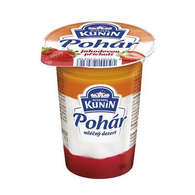 DEZERT MLIEČNY POHÁR 150g JAHODA KUNÍN