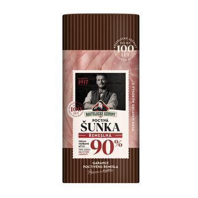 ŠUNKA POCTIVÁ REMESELNÁ 100g KOSTELECKÉ UZENINY
