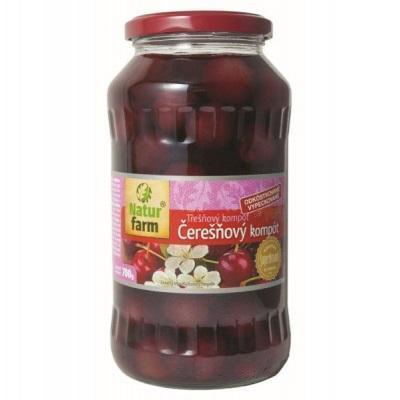 KOMPÓT ČEREŠŇOVÝ ODKÔSTKOVANÝ 700g / PP 350g SKLO NATUR FARM