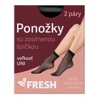 PONOŽKY DÁMSKE ČIERNE 2 PÁRY UNI FRESH