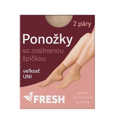 PONOŽKY DÁMSKE TELOVÉ 2 PÁRY UNI FRESH