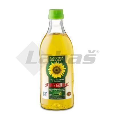 OLEJ SLNEČNICOVÝ DE LUXE ZA STUD. LISOVANÝ 1l PET KLÁTOVSKÝ