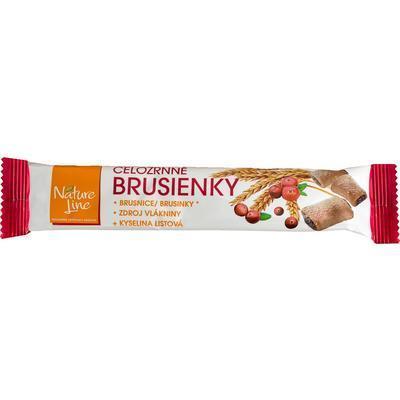 SUŠIENKY BRUSIENKY CELOZRNNÉ S BRUSNICAMI 65g NATURE LINE