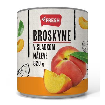 KOMPÓT BROSKYNE FRESH LÚPANÉ POLENÉ 820g / PP 470g
