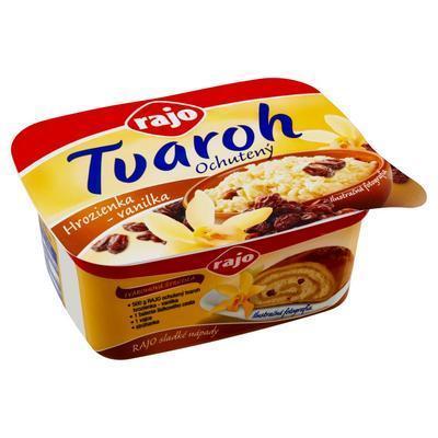 TVAROH OCHUTENÝ VANILKA S HROZIENKAMI 250g RAJO