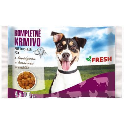 KAPSIČKA PES HOVÄDZIE+KURA 4x100g FRESH