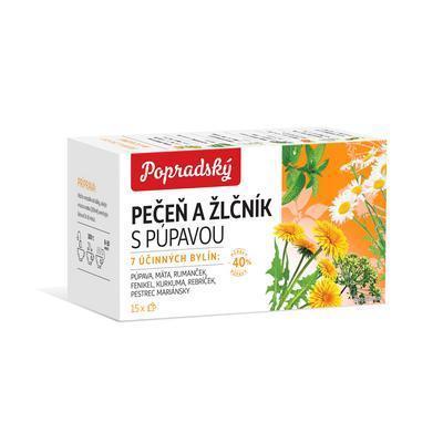 ČAJ BYLINNÝ PEČEŇ A ŽLČNÍK S PÚPAVOU 22,5g VÝŽIVOVÝ DOPLNOK POPRAD