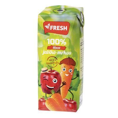 DŽÚS JABLKO-MRKVA 100% 0.25l FRESH